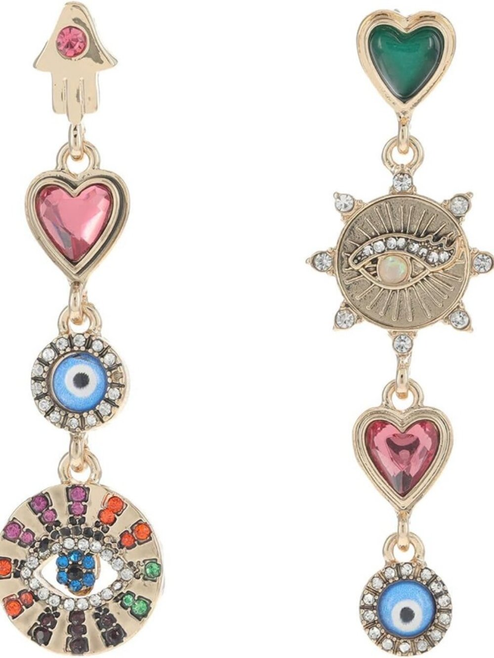 Chic Women's Evil Eye Linear Earrings - Trendy Fashion Jewelry for Any Occasion